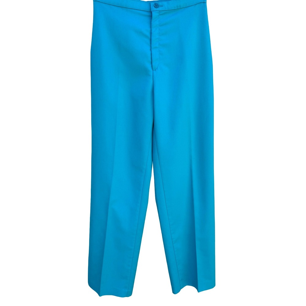 Levi Strauss Vintage 70s Disco Mod Americana High Waist Pant Turquoise Womens 28